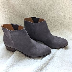 Lucky Brand Benissa Grey Suede Ankle Booties - Size 8